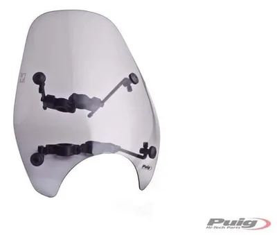 Produktbild von Windschild Puig Custom I mit ABE für Yamaha XVS125 Dragstar, Honda CG 125, Suzuki GN250, Kawasaki EN500, Triumph Bonneville, Daelim Roadwin 125, Ducati Monster 696, Cagiva Raptor 125, Voge 300AC