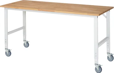 Produktbild von Rau Fahrbarer Arbeitstisch Tom (4 LR), B2000xT800xH910-1230mm, B-Platte-25mm