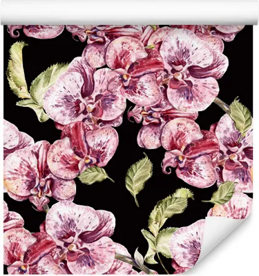 Produktbild von 10m VLIES TAPETE Rolle Blumen Knabenkraut Retro XXL