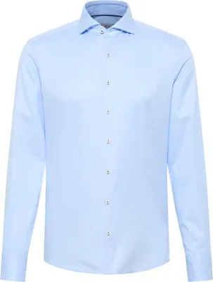 Produktbild von Eterna Herren Soft Luxury Shirt Twill Langarm (3850 FS82), Größe:40, Farbe:Hellblau strukturiert (10)