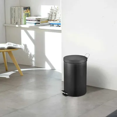 Image de Poubelle à pédale 12 litres - noir