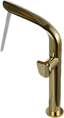 Image de Robinet de salle de bains en laiton, mitigeur à levier unique chaud/froid, modèle haut