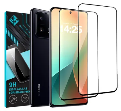 Produktbild von 2x 9H 3D Schutzglas Displayschutzfolie für Xiaomi 13 Pro 5G Displayglas Fullcover Displayschutz Glas Panzerfolie 3D Schutzglasfolie