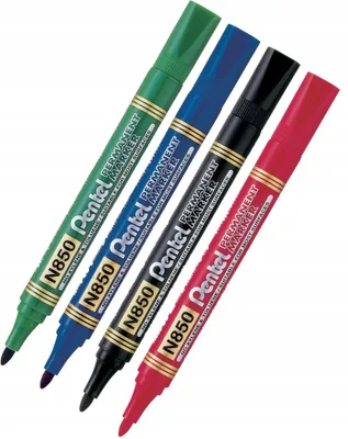 Produktbild von Pentel N850 Permanentmarker Set, 4 Farben, Markierstifte