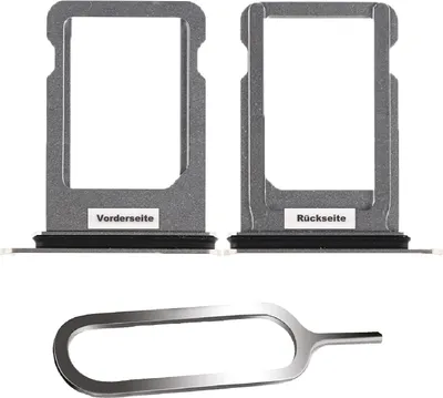 Produktbild von iPHONE X SIM KARTEN HALTER TRAY ADAPTER FACH STECKER SLOT CARD NADEL SILBER