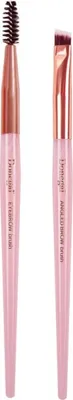 Immagine prodotto di Pennello per contorno sopracciglia rosa minerale Donegal + pennello per sopracciglia e ciglia