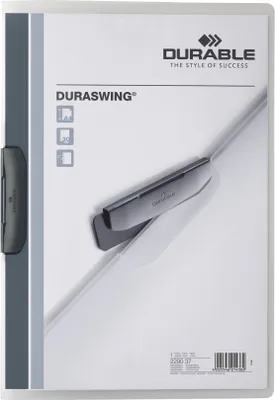 Produktbild von DURABLE Klemmmappe DURASWING® 30 A4 transparent, 229037 graphit