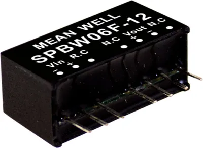 Produktbild von MEANWELL SPBW06G-03, DC DC-Wandler, 18-75V:+3,3V 1,5A 6W