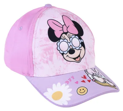 Zdjęcie produktu dla Letnia czapka Disney Minnie Mouse - czapka dziecięca z nadrukiem i ochroną UV, fioletowa