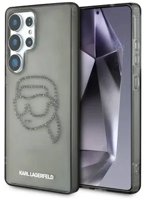 Image de Étui Karl Lagerfeld Rhinestones Karl Head Logo Do Samsung Galaxy S25 Ultra Czarny