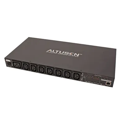 Obrázek produktu pro ATEN PE6208G, Monitorované, 1U, Vodorovný, Kov, Černá, 8 AC zásuvky / AC zásuvek