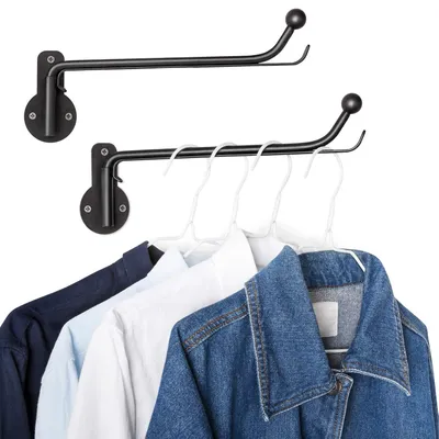 Productafbeelding van 2 Pack Wandgemonteerde Kledinghanger met Swingarm