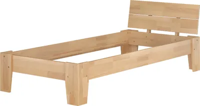 Immagine prodotto di Letto singolo in faggio laccato in legno massiccio Struttura letto futon 90x200 con accessori opzionali V-60.82-09Doghe a molle