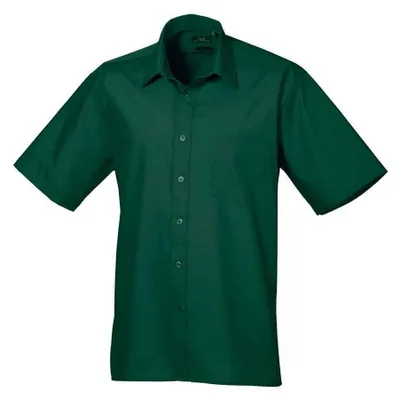 Image de Chemise Premier pour homme à manches courtes LT4512 (47,5 cm) (vert bouteille)