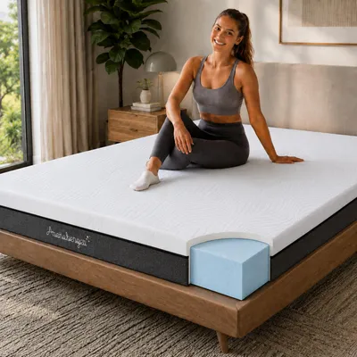 Produktbild von ARENSBERGER SARA Gelschaum Matratze 140x200 cm – 16 cm NANOCELL® Gel-Schaum – H3 Härtegrad – Atmungsaktiv – Abnehmbarer Bezug 240g/m²