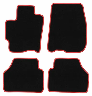 Immagine prodotto di Tappetini in moquette per Mazda Premacy I 1999-2005 (monovolume) – set 4 pezzi, nero/rosso, su misura – Wielganizator CARLUX