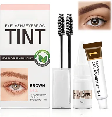 Imagen del producto de Kit de tinte para cejas, coloración suave, marrón, para cejas
