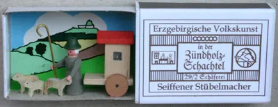 Produktbild von Miniaturzündholzschachtel Schäferei BxH 5x4 cm