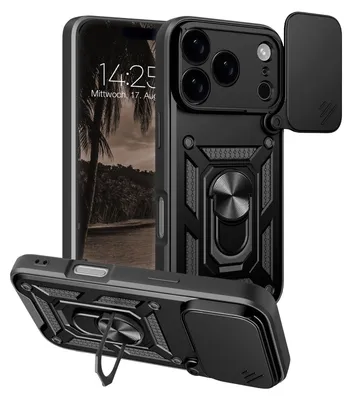 Produktbild von Armor Handyhülle für Apple iPhone 18 Pro Kameraschutz Handy Panzer Case Cover Schutzhülle Outdoor Farbe: Schwarz