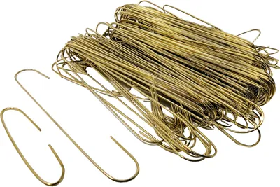 Weihnachtskugelhaken 300 Stück, gold, 3,5 & 6 cm, Metall