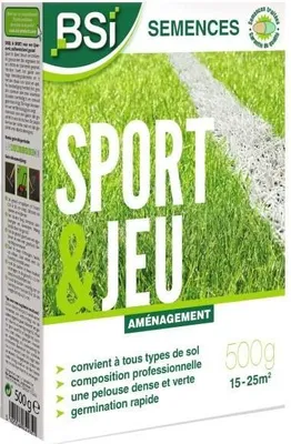 Immagine prodotto di Semi per prati Sport & Gioco, 500 g, fino a 25 m², con rivestimento protettivo, alta qualità