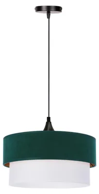 Obrázok produktu pre Moderné závesné osvetlenie SINAGRA - 1xE27, 60W, čierne / zelené / biele