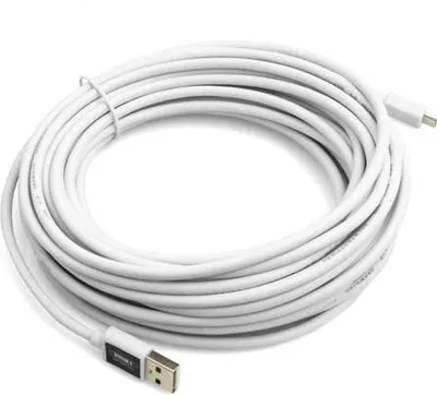 Produktbild von SYSTEM-S 10 m meter Micro USB Kabel Ladekabel in weiß