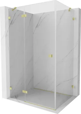 Zdjęcie produktu dla Mexen Lunar kabina prysznicowa uchylna lewa 100 x 80 cm, transparent, złota szczotkowana - 834-100-080-55-00-L