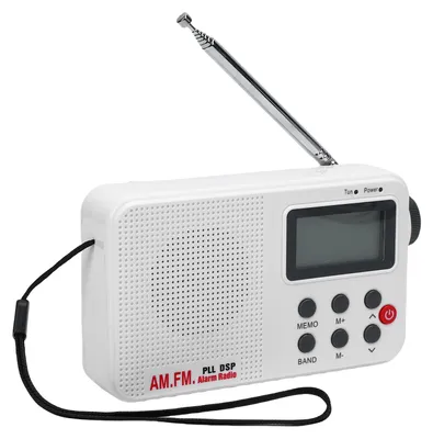Produktbild von Tragbares AM/FM/SW-Radio mit zwei Stromversorgungsmöglichkeiten, digitalem Tuner, hintergrundbeleuchtetem LCD-Display und 3,5-mm-Kopfhöreranschluss – kleines Radio für zu Hause und unterwegs