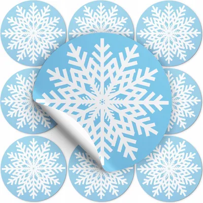 Produktbild von Weihnachts-Schneeflocken-Aufkleber, 10 Stück