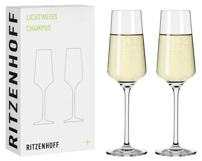 Champagnerglas-Set 2er-Pack 200 ml Kristallglas spülmaschinenfest