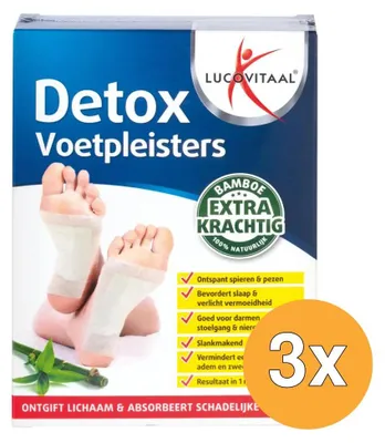 Produktbild von 3x Lucovitaal Detox-Fußpflaster (10 Stück)