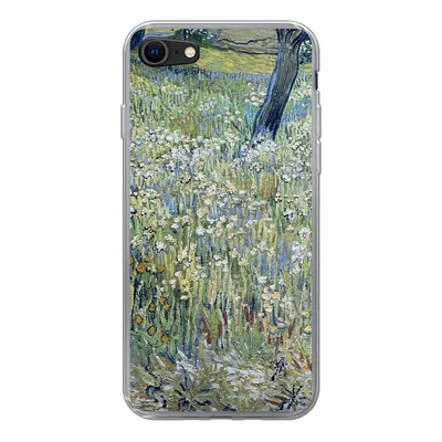 Produktbild von MuchoWow® Handyhülle Schutzhülle Hülle für iPhone 8 Baumstämme im Gras - Vincent van Gogh Silikon Softcase Handy Hülle - Schutzhaube