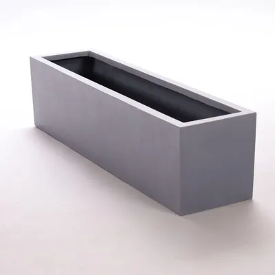 Produktbild von Elegant Einrichten | Pflanzkübel | Fiberglas | rechteckig | 100x25x25cm | grau