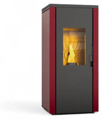 Immagine prodotto di Stufa a pellet in acciaio 9.2 Kw A+ con uscita fumi posteriore e pressostato Queen 92 EVO 5.0 - Bordeaux