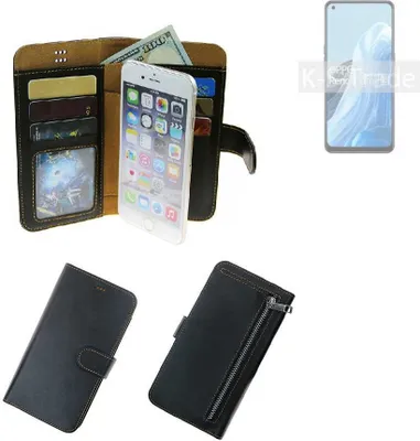 Produktbild von K-S-Trade Schutz Hülle kompatibel mit Oppo Reno8 Lite 5G Klapphülle Case Phone cover Slim Handytasche Handy Hülle schwarz aus Kunstleder (1 Stk)