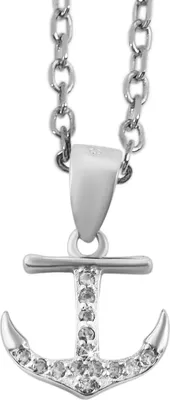 Produktbild von "Maher", 925/- Echt Silber Anhänger ohne Kette , Anker, Zirkoniabesatz