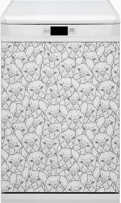 Produktbild von Magnete  Küche Magnetmatte Magnet für Spülmaschine Abwaschbar Dekor 45x80 cm  - Hundebulldogge