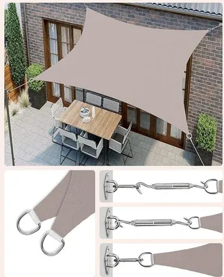Obrázok produktu pre Ochrana pred slnkom, ochrana pred vetrom, ochrana pred UV žiarením, priedušná, 3 x 5 m, slnečná plachta