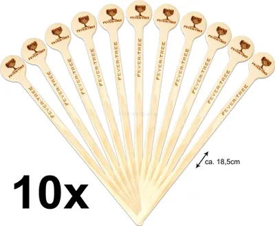 Produktbild von Fever-Tree Stirrer Rührstab für Cocktail Longdrink aus Holz - 10er Set