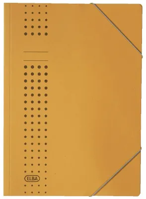 Zdjęcie produktu dla Elba 400010054 Eckspanner chic A4, für ca. 150 DIN A4-Blätter, mit Eckspannergummi, aus 320 g/m² Karton (RC), gelb