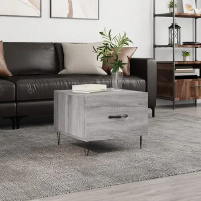 Produktbild von "Rabatt" Couchtisch modern - Wohnzimmertisch - Einfache Montage - Grau Sonoma 50x50x40 cm Holzwerkstoff - Kaffeetisch CC22483