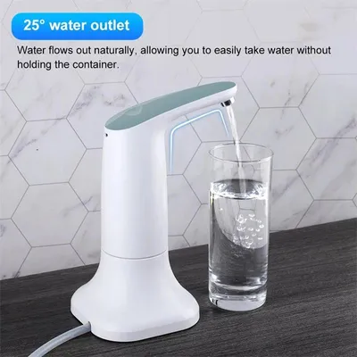 Produktbild von Neuer elektrischer intelligenter Wasserflaschenspender tragbare automatische Trinkwasserpumpe mit Sockel und LED-Nachtlicht