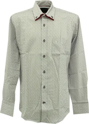Produktbild von 30277 Armas, ,  Herren langarm Hemd, Popeline, weiß mit Uniprint, 3XL