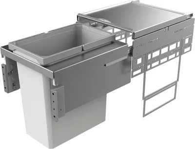 Immagine prodotto di Naber, Cox® Base 2T 400-1. cestino per rifiuti, grigio chiaro, altezza 460 mm - Cestino per rifiuti