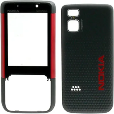 Produktbild von Nokia 5610 Gehäuse + Akkudeckel Cover schwarz/rot