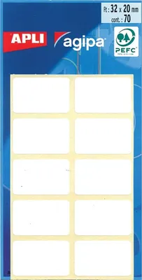 Immagine prodotto di agipa Vielzweck-Etiketten, 20 x 32 mm, weiá