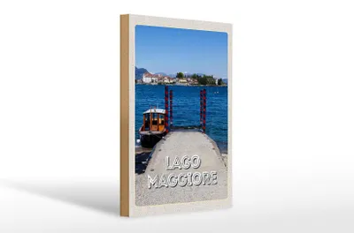 Produktbild von Holzschild Reise 20x30cm Lago Maggiore Luxus Insel Meer