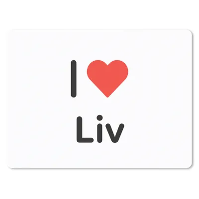 Produktbild von MuchoWow® Mauspad Mousepad Ich liebe - Liv - Girl 23x19 cm - Mousepads - Maus Mat - Pad - Mausunterlage - Schreibtischunterlage - Mauspad