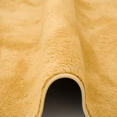 Produktbild von Luxus Super Soft Hochflor Langflor Teppich Melia Einfarbig Rund, Größe:120 cm Rund, Farbe:Curry